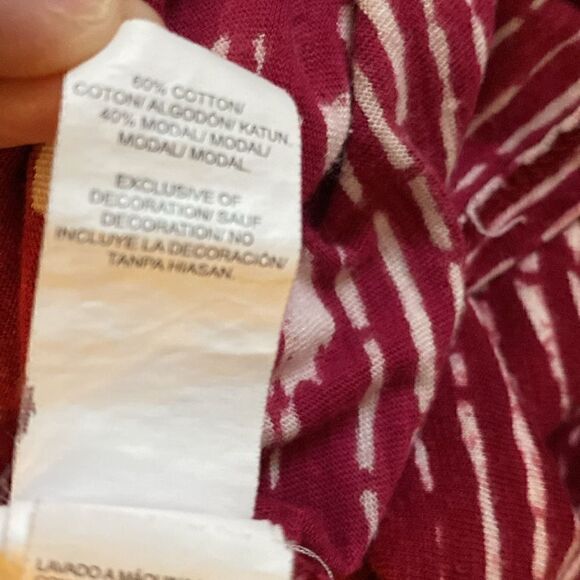 Lucky Brand Maroon Sleeveless Batik Dress Size XL - Picture 11 of 11